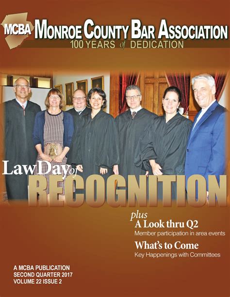 Monroe county bar association - Mar 12, 2024 · Welcome to the Monroe County Bar Center for Education (MCBCFE), the educational programing branch of the Monroe County Bar Association. Our mission is to provide top quality NYS CLE programs for our legal community, through our Academy of Law and our committees and sections. Donate Today! Make a Donation as a CFE Champion, Patron or Supporter! 